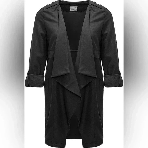 ❤️2/$40❤️Vero Moda Denim VMFAY  SERENA 3/4 Open Front Jacket- UK XS - Picture 1 of 11